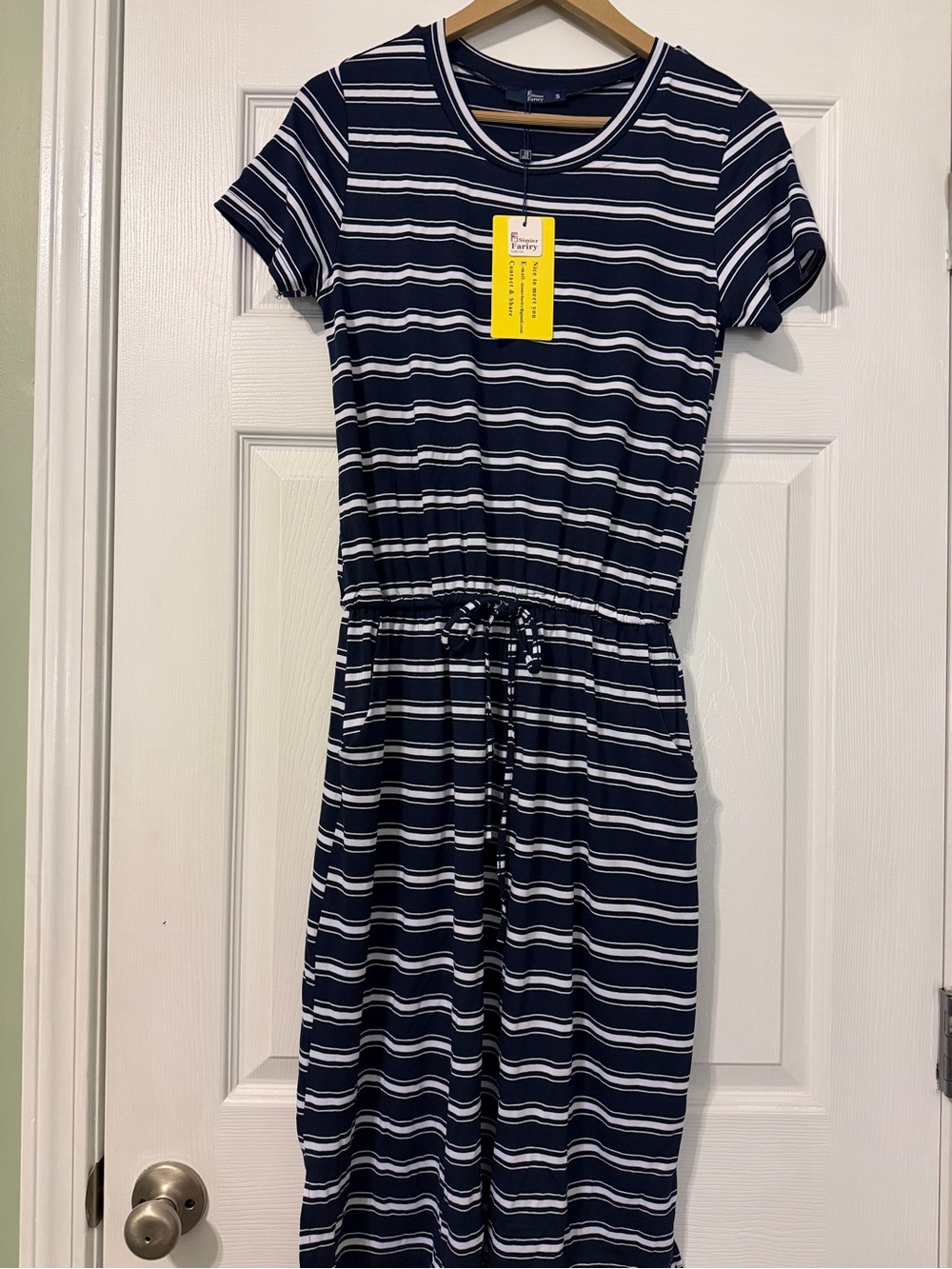 Midi Dress with Tie Waist